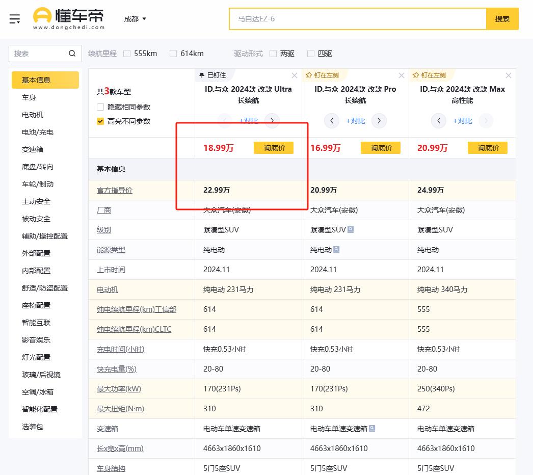 这车限时降价4万,纯电续航614km,转弯半径4.7m,关键还是大众造